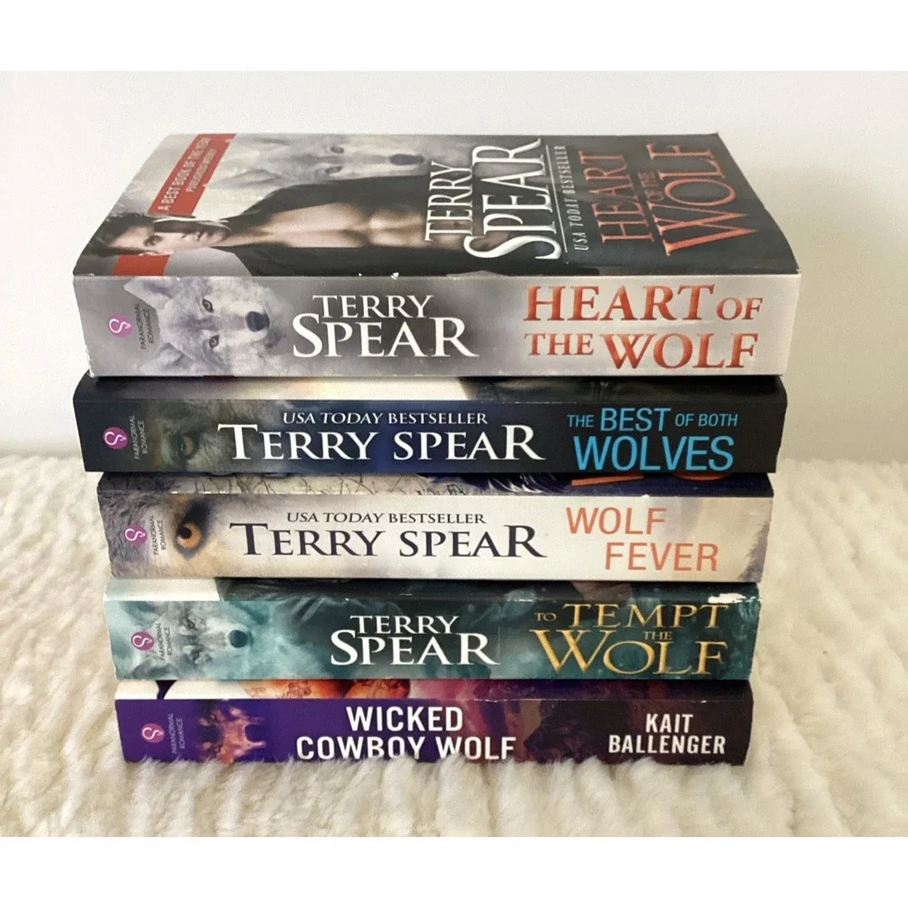 Terry Spear, Kait B Lot of 5 PB Heart of the Wolf,‎ Cowboy Paranormal Romance